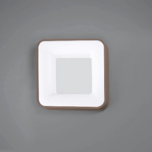 Beżowo piaskowy zaoblony kwadratowy plafon kinkiet lampa Vivida International 0044.20.SA Inner S LED 32W 3000K 40cm