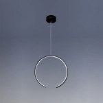 Czarna lampa wisząca rozcięta obręcz 45cm Vivida International 0074.31 WN Olympic LED 24W 3000-4000K