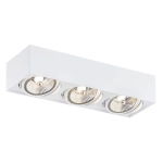 Biała lampa sufitowa punktowa prostokąt 15x45cm Argon 6117 BZ Rodos 3xES111 bez żarówek