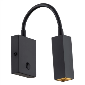 Lampa ścienna kinkiet z włącznikiem i giętkim ramieniem Argon 4758 Rockstar G9 czarny