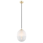 Lampa wisząca Argon 4675 Baltimore E27 19cm x 110cm opal i mosiądz