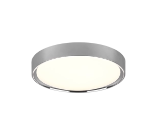Chromowany okrągły plafon do średniej łazienki Trio 659011806 Clarimo LED 18W 3000K IP44 33cm