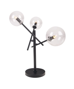 Czarna lampa stołowa z kloszami kulami MaxLight T0043 Lollipop 3xG9 57cm