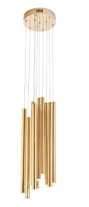 Lampa wisząca złote walce tuleje Max Light P0265d Organic LED 10x1W 3000K