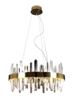 Lampa wisząca złota obręcz z kryształkami Max Light P0421 Prince LED 31W 3200K 60cm
