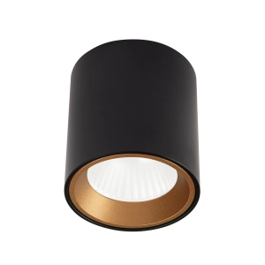Okrągła czarna lampa sufitowa punktowa walec Max Light C0211 Tub LED 7W 3000K 572LM 6,5cm x 6cm