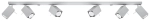 Szara listwa z regulowanymi sześciennymi reflektorami Sollux Lighting SL.0462 Merida 6xGU10 118cm