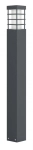 Popielaty słupek oświetleniowy SU-MA RADO II 1 DG Rado E27 IP54 75cm