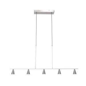 Biała nowoczesna podłużna lampa wisząca ledowa Steinhauer 3066ST Vortex LED 5x5W 3000K 120cm