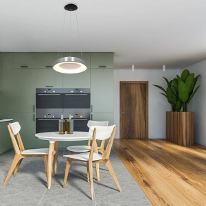 Srebrna okrągła lampa wisząca ledowa Steinhauer 2695ZI Ringlede LED 40W 2700K 48cm