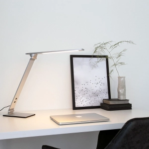 Srebrna regulowana lampa biurkowa ledowa Steinhauer 2684ST Serenade LED 10W 3000K 70cm
