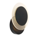 Czarna nowoczesna lampa ścienna kinkiet okręgi Steinhauer 2564ZW Lido LED 8W 17cm