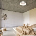 Srebrna okrągła lampa sufitowa plafon Steinhauer 2562ZI Ringlede LED 30W 2700K 38cm