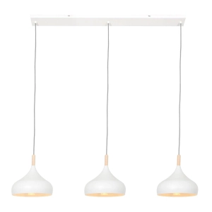 Biała nowoczesna lampa wisząca białe klosze na linkach Mexlite 3099W Bjorr 3xE27 106cm