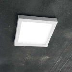 Biała kwadratowa lampa ścienna sufitowa Ideal Lux 138640 Universal Square LED 19W 1950LM 3000K 22cm x 4cm