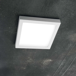 Biała kwadratowa lampa ścienna sufitowa Ideal Lux 138640 Universal Square LED 19W 1950LM 3000K 22cm x 4cm