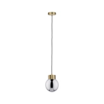 Neordic Linja Lampa wisząca max. 1x20W E27 230V Szkło przydymione/ Mosiądz Szczotkowany Paulmann PL79743