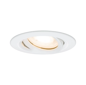 Oprawa do wbudowania NOVA PLUS LED DIM wychylna GU10 7W 460lm 93mm 2700K IP65 230V biały mat Paulmann PL92897