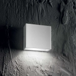 Szara zewnętrzna lampa ścienna płaski kinkiet elewacyjny Ideal Lux 113760 Tetris-1 G9 IP44