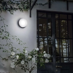 Antracytowa okrągła zewnętrzna lampa ścienna sufitowa elewacyjna Ideal Lux 168111 Urano GX53 IP44