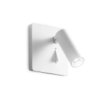 Biały kinkiet z regulowanym reflektorem i włącznikiem Ideal Lux 250106 Lite LED 3W 200LM 3000K