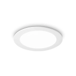 Biała okrągła lampa podtykowa Ideal Lux 124018 Groove LED 30W 3800LM 3000K 110stopni 22,7cm x 3,5cm