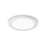 Biała okrągła lampa podtynkowa z ramką Ideal Lux 147673 Groove LED 20W 2700LM 4000K 16,8cm x 3,5cm