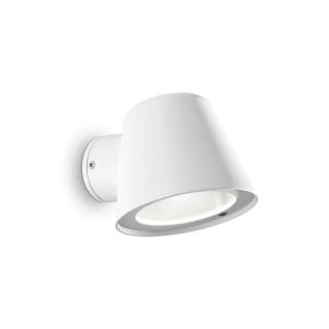 Biała zewnętrzna lampa ścienna punktowy kinkiet elewacyjny Ideal Lux 091518 Gas GU10 IP43