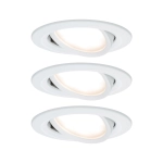 Zestaw Premium Coin Slim ściemniany LED 3x6,8W 2700K 230V 51mm Biały Mat/Aluminium Paulmann PL93875