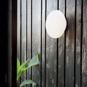 Biała zewnętrzna lampa ścienna sufitowa jajko Ideal Lux 158907 Bubble 2xG9 IP54