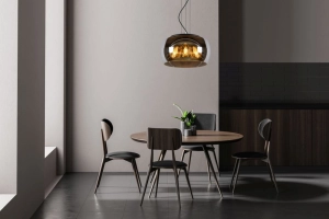 Lampa wisząca z szklanym dymnym kloszem Lucide 45401/40/65 Olivia 3xE27 40cm x 170cm