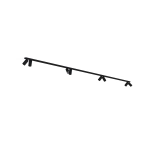 Czarna prosta lampa sufitowa gotowa szyna 2x200cm z 8 reflektorami GU10 Nowodvorski 7722 Moni VIII