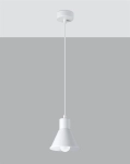 Biała lampa wisząca stożek Fi14cm Sollux Lighting SL.0983 Taleja E27