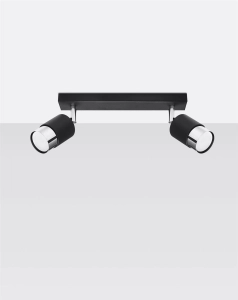 Nero 2 Plafon Sollux Lighting SL.1065 czarny/chrom