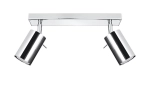 Chromowana lampa sufitowa listwa 30cm z dwoma reflektorami Sollux Lighting SL.0728 Ring 2xGU10