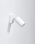 Biały kinkiet walec tuleja z antenką Sollux Lighting SL.1024 Ring GU10
