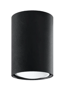 Czarna lampa sufitowa tuba walec 6/10cm Sollux Lighting SL.1000 Lagos GU10