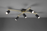 Lampa sufitowa regulowana z reflektorami Trio 612400580 Marley 5xGU10 22cm x 57cm x 75cm czarny złoty