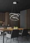 Lampa wisząca nowoczesna zawijana serpentyna chrom RL R37051106 Bologna LED 36W 4000K