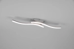 Lampa sufitowa dwie srebrne niklowe fale listwy RL R62472407 Route LED 2x5W 4000K 56cm