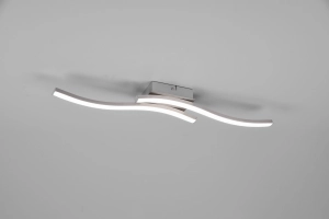 Lampa sufitowa dwie srebrne niklowe fale listwy RL R62472407 Route LED 2x5W 4000K 56cm