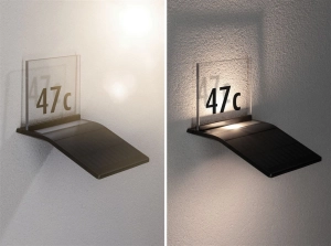 Oprawa elewacyjna YOKO LED numer domu 3000K 42lm + czujnik zmierzchu IP44 antracyt Paulmann PL94243