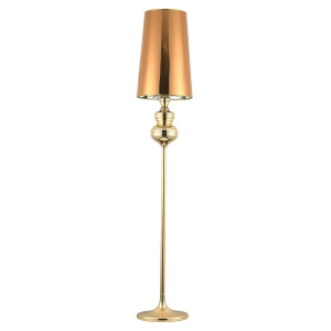 Złota lampa podłogowa z abażurem Step Into Design ML-8046-F gold Queen - F E27 175cm x 32cm