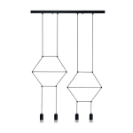 Lampa wisząca czarna Step Into Design XT068-4P Linea-4 Long 4xG9 68cm x 212cm