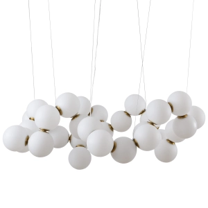 Lampa wisząca szklane kule Step Into Design DP0254-1000 Coralli 100 LED 58W 3000K 150cm x 100cm mosiądz