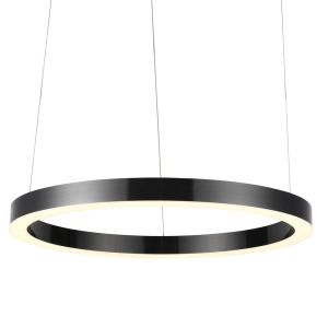 Lampa wisząca czarna gruba obręcz na trzech linkach Step Into Design ST-8848-80 black Circle 80 LED 40W 3000K 80cm x 209cm