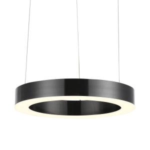 Lampa wisząca gruba czarna obręcz na trzech linkach Step Into Design ST-8848-40 black Circle 40 LED 21W 3000K 40cm x 209cm