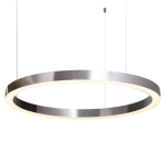 Lampa wisząca niklowa gruba obręcz na trzech linkach Step Into Design ST-8848-80 nickel Circle 80 LED 40W 3000K 80cm x 209cm