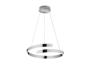 Lampa wisząca żyrandol srebrny okrąg zawinięty chrom RL R37071106 Parma LED 37W 4000K 50cm
