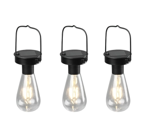 Lampa ogrodowa solarna bezprzewodowa z uchwytem do powieszenia trzy żarówki RL R35146132 Campus LED 3x1W 3000K